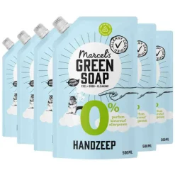 6x Marcel's Green Soap Handzeep 0% Navulling 500 ml
