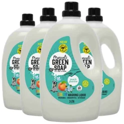 4x Marcel's Green Soap Vloeibaar Wasmiddel Perzik & Jasmijn 69 Wasbeurten 3 liter