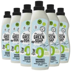 6x Marcel's Green Soap Wasmiddel Universeel 0% 1 liter