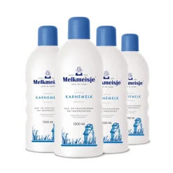 4x Melkmeisje Bad en Douche Crème Karnemelk 1000 ml