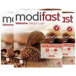 3x Modifast Intensive Reep Melk Chocolade 6 x 31 gr