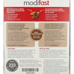 3x Modifast Intensive Reep Melk Chocolade 6 x 31 gr