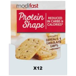 12x Modifast Protein Shape Koekjes Graan-Chocolade 4 x 50 gr
