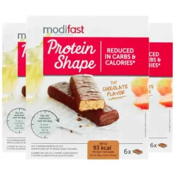 3x Modifast Protein Shape Reep Chocolade 6 x 27 gr