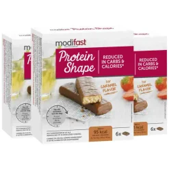 3x Modifast Protein Shape Reep Chocolade-Karamel 6 x 27 gr