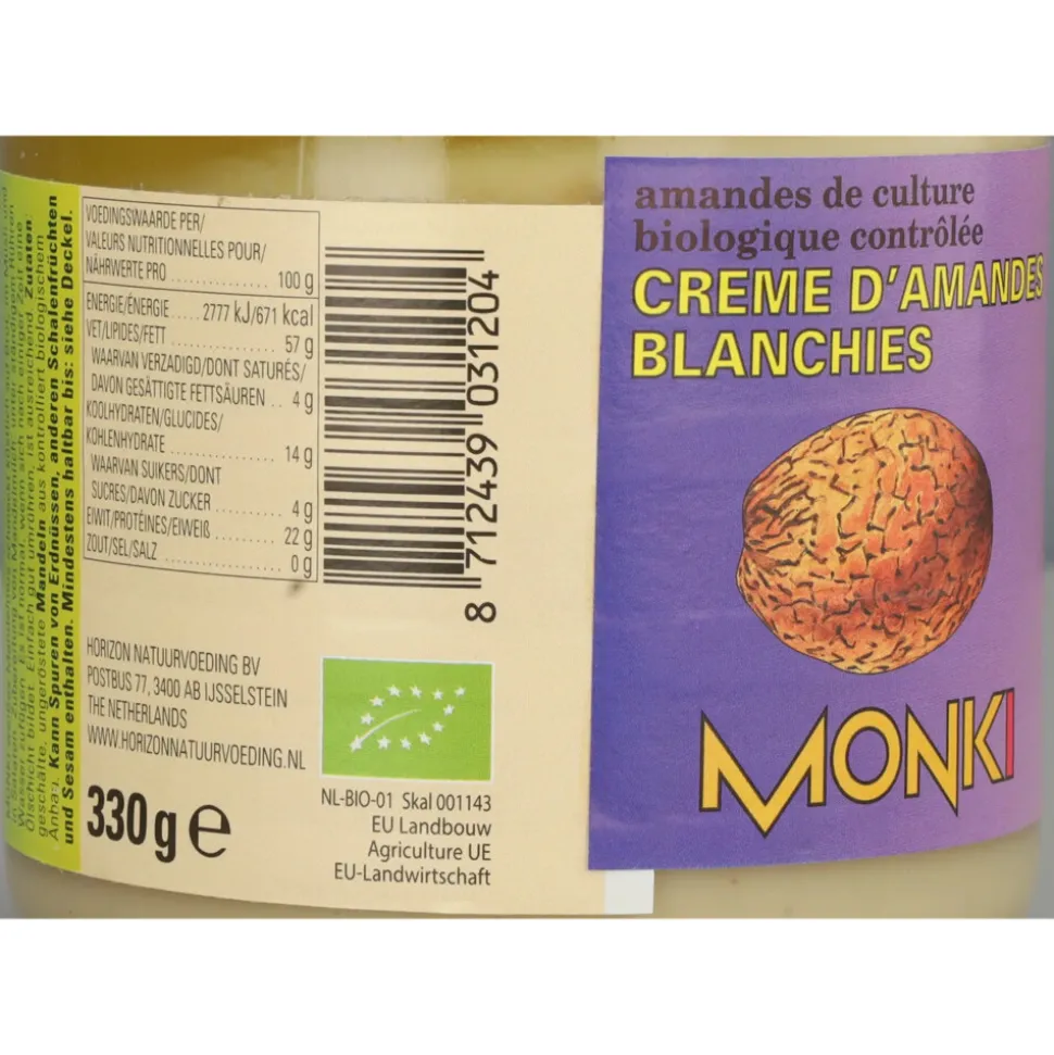 6x Monki Amandelpasta Wit Bio 330 gr