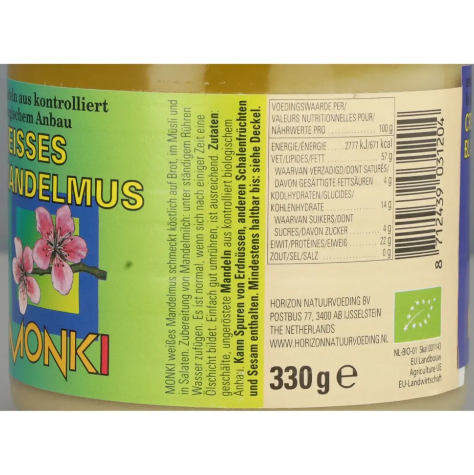 6x Monki Amandelpasta Wit Bio 330 gr