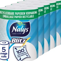 5x Nalys Blitz Huishoudpapier in Papieren Verpakking