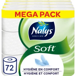 3x Nalys Soft Hybride Toiletpapier in 80% Recycled Folie 2-laags 24 stuks