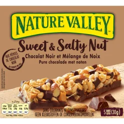 6x Nature Valley Sweet & Salty Nut Pure Chocolade 5 stuks