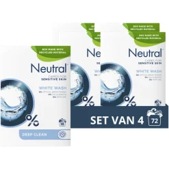 4x Neutral Waspoeder Wit 18 Wasbeurten 1,187 kg