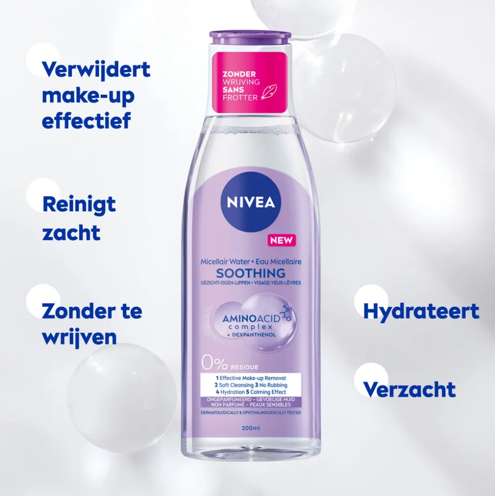 6x NIVEA 0% Residu Micellair Water Gevoelige Huid 200 ml