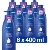 6x NIVEA Bodymilk Verzorgend met pomp 400 ml
