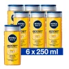 6x NIVEA Men Boost Douchegel 250 ml