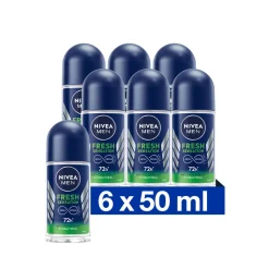 6x NIVEA Men Deodorant Roller Fresh Sensation 50 ml