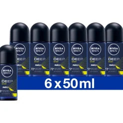 6x NIVEA Men Deodorant Roller Deep Sport 50 ml