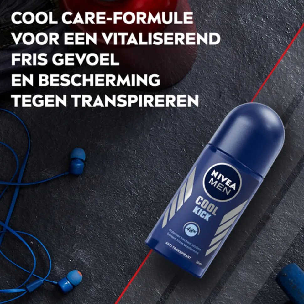 6x NIVEA Men Deodorant Roller Cool Kick 50 ml