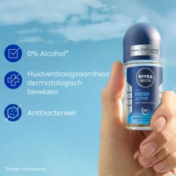 6x NIVEA Men Deodorant Roller Fresh Active 50 ml