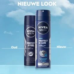 6x NIVEA Men Deodorant Spray Protect & Care 150 ml