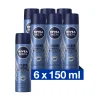 6x NIVEA Men Deodorant Spray Silver Protect Polar Blue 150 ml