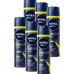 6x NIVEA Men Deodorant Spray Deep Sport 150 ml