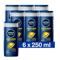 6x NIVEA Men Douchegel Power Refresh 250 ml