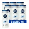 6x NIVEA Men Douchegel Sensitive 250 ml
