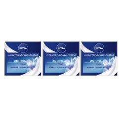 3x NIVEA Nachtcrème Hydraterend 50 ml