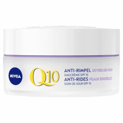 3x NIVEA Q10 Dagcrème Anti-Rimpel Gevoelige Huid SPF 15 50 ml