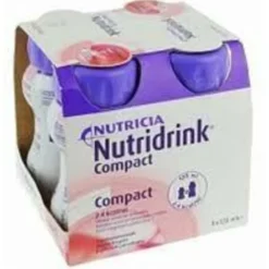 6x Nutridrink Compact Aardbei 4-Pack 125 ml