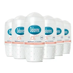 6x Odorex Deodorant Roller 0% 50 ml