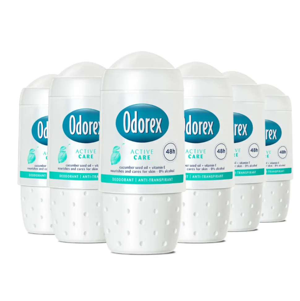 6x Odorex Deodorant Roller Active Care 50 ml