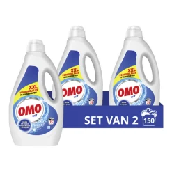 2x OMO Vloeibaar Wasmiddel Wit 75 Wasbeurten 3750 ml