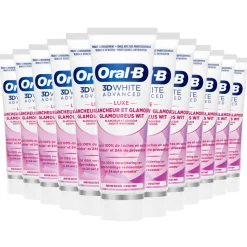 12x Oral-B Tandpasta 3DWhite Advanced Luxe Glamorous White 75 ml
