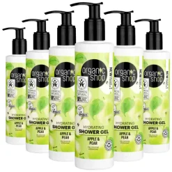 6x Organic Shop Douchegel Apple and Pear 280 ml