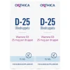 2x Orthica Vitamine D-25 Oliedruppels 15 ml