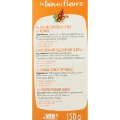 3x Pain fleur Crackers Quinoa 150 gr