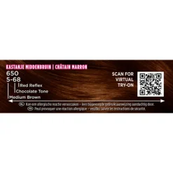 3x Palette Intensive Oil-Care Color Haarkleuring 650 Kastanje Middenbruin