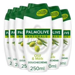 6x Palmolive Douchecréme Naturals Olijf & Melk 250 ml