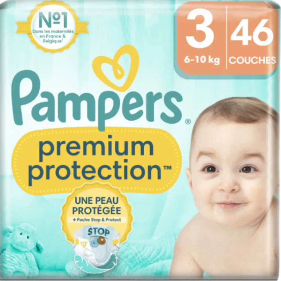 2x Pampers Premium Protection Luiers Maat 3 (6-10 kg) 46 stuks