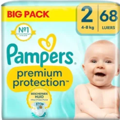 2x Pampers Premium Protection Luiers Maat 2 (4-8 kg) 68 stuks