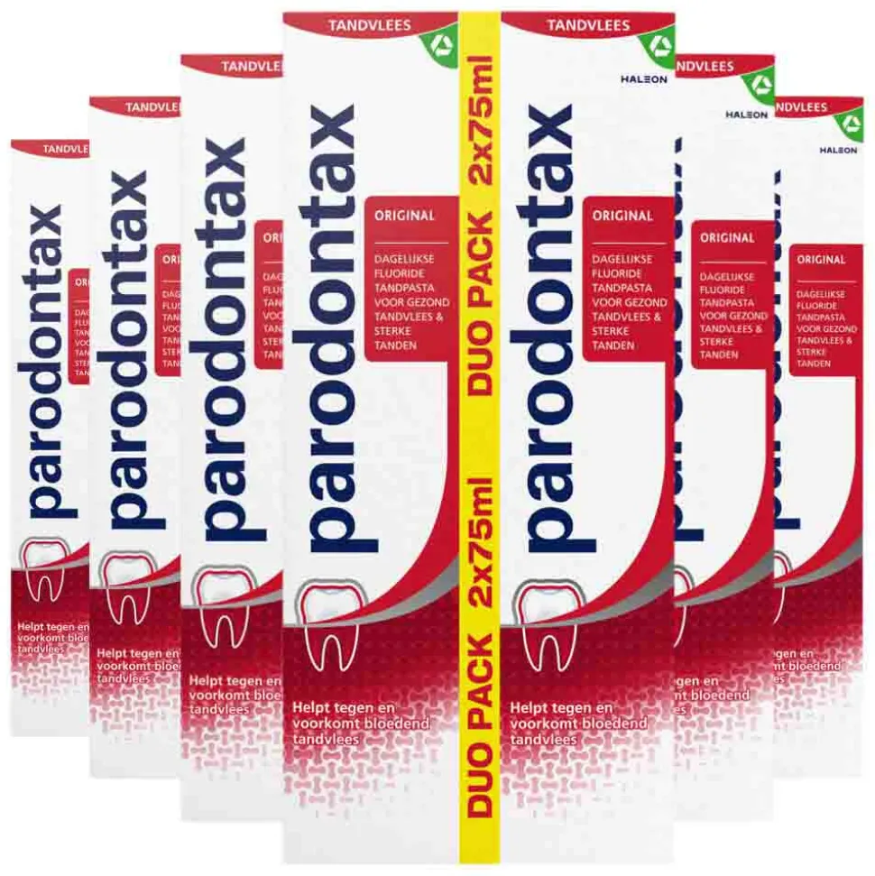 6x Parodontax Tandpasta bij Bloeden Tandvlees Original 2 x 75 ml