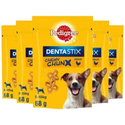 5x Pedigree Dentastix Chewy Chunx Hondensnacks Mini Kip 68 gr