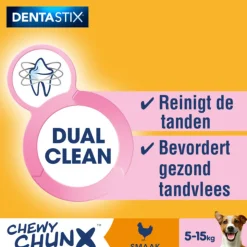 5x Pedigree Dentastix Chewy Chunx Hondensnacks Mini Kip 68 gr