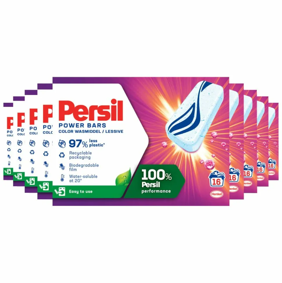 9x Persil Wasmiddel Power Bars Color 16 stuks