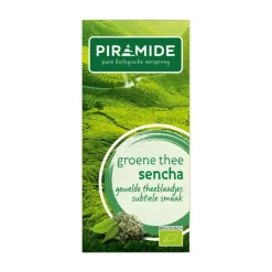 3x Piramide Biologische Groene Theezakjes Sencha 20 stuks