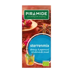 3x Piramide Biologische Theezakjes Sterrenmix 20 stuks