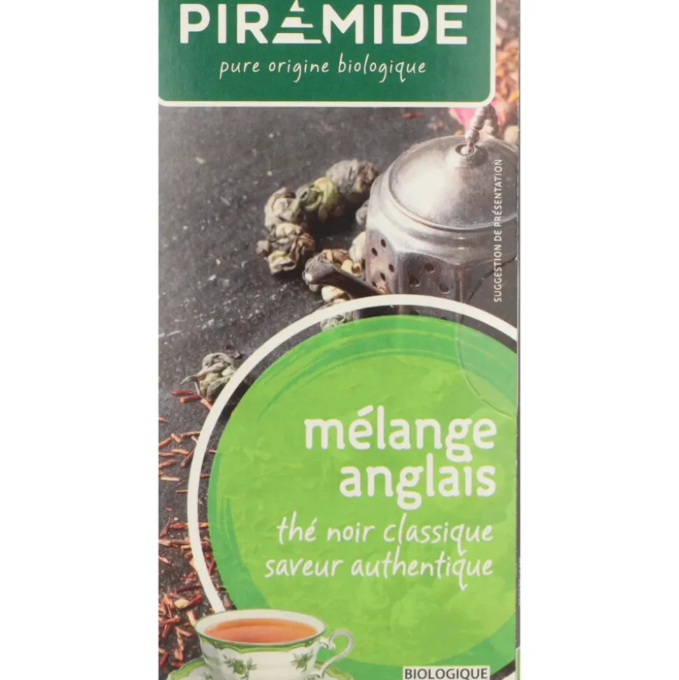 3x Piramide Biologische Theezakjes Engelse Melange 20 stuks