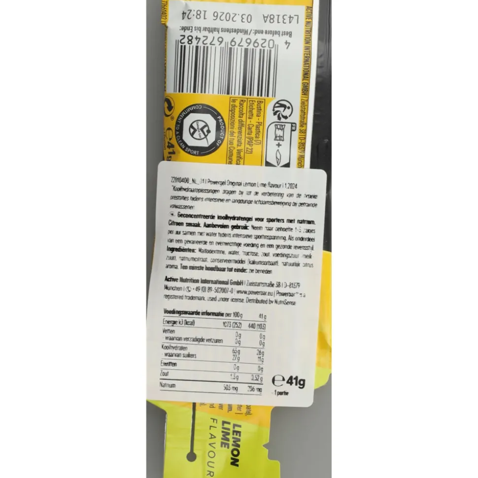 24x PowerBar Powergel Original Lemon-Lime 41 gr