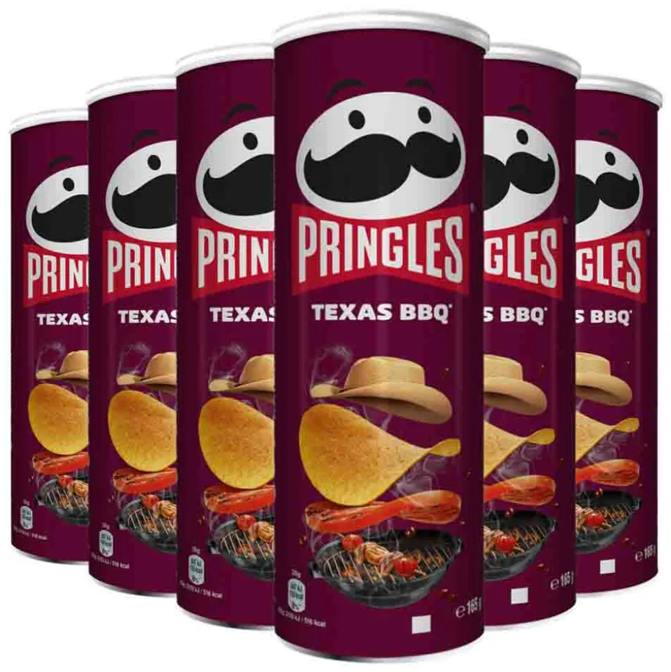 6x Pringles Chips Barbecue 165 gr